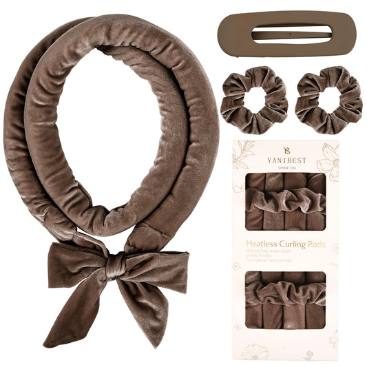 Heatless Hair Curler No Heat Hair Curlers to Sleep in Overnight Satin Heatless Curling Set with Hair Scrunchies Clip for All Hair Types