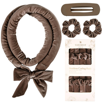 Heatless Hair Curler No Heat Hair Curlers to Sleep in Overnight Satin Heatless Curling Set with Hair Scrunchies Clip for All Hair Types